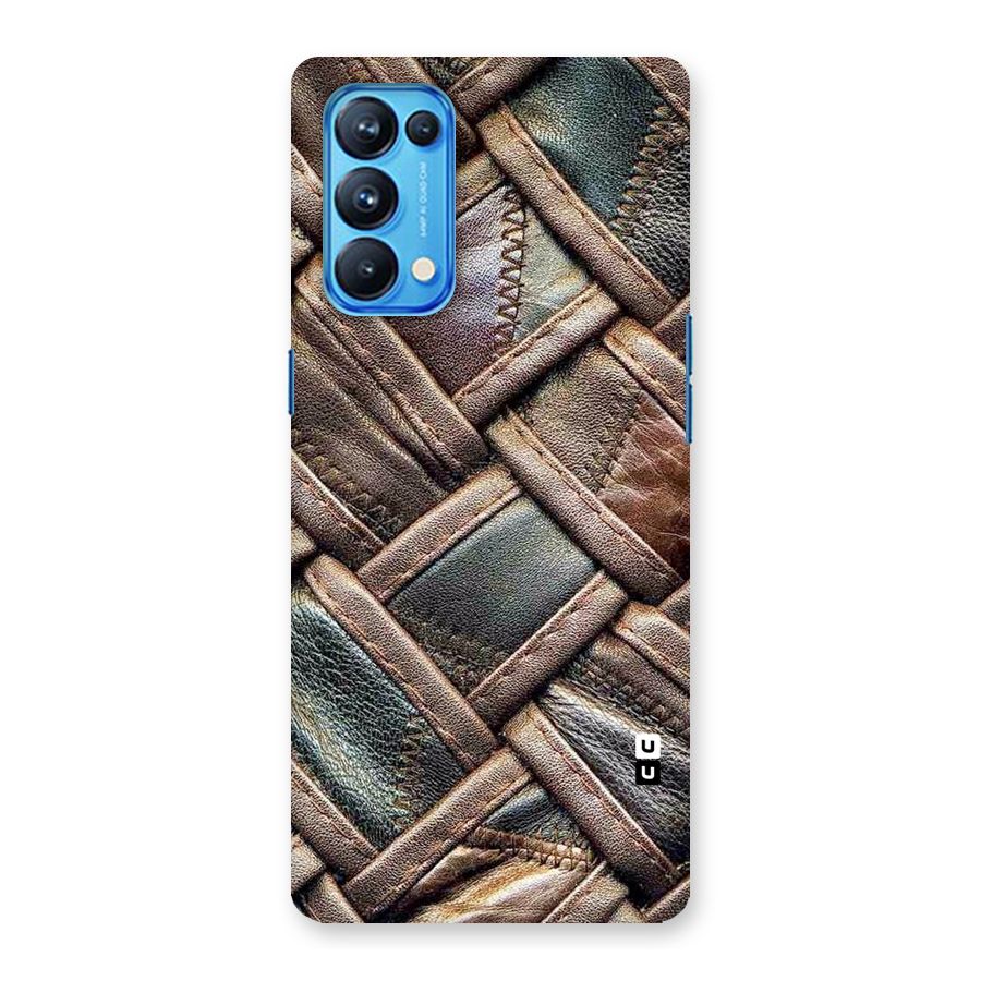 Classic Leather Belt Design Back Case for Oppo Reno5 Pro 5G