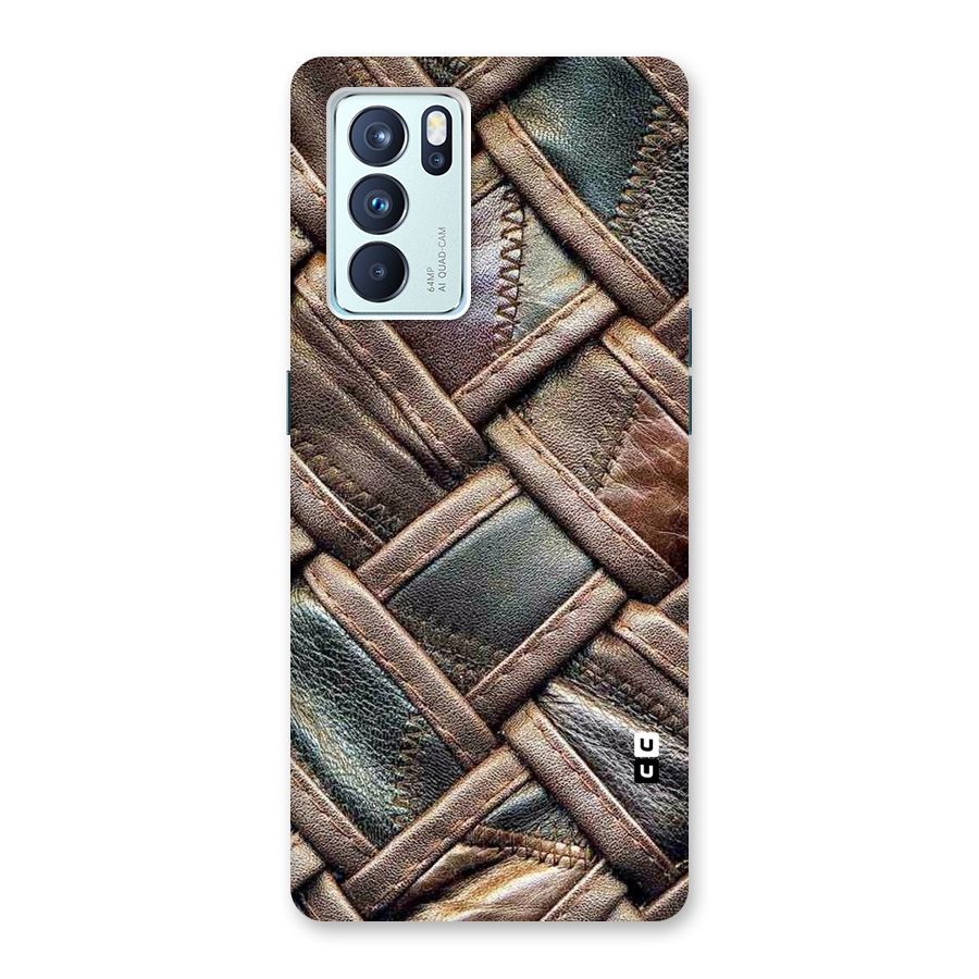 Classic Leather Belt Design Back Case for Oppo Reno6 Pro 5G