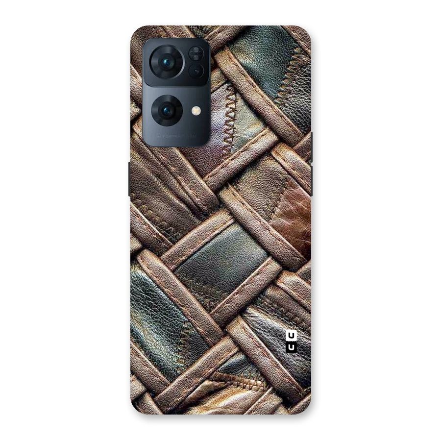 Classic Leather Belt Design Back Case for Oppo Reno7 Pro 5G