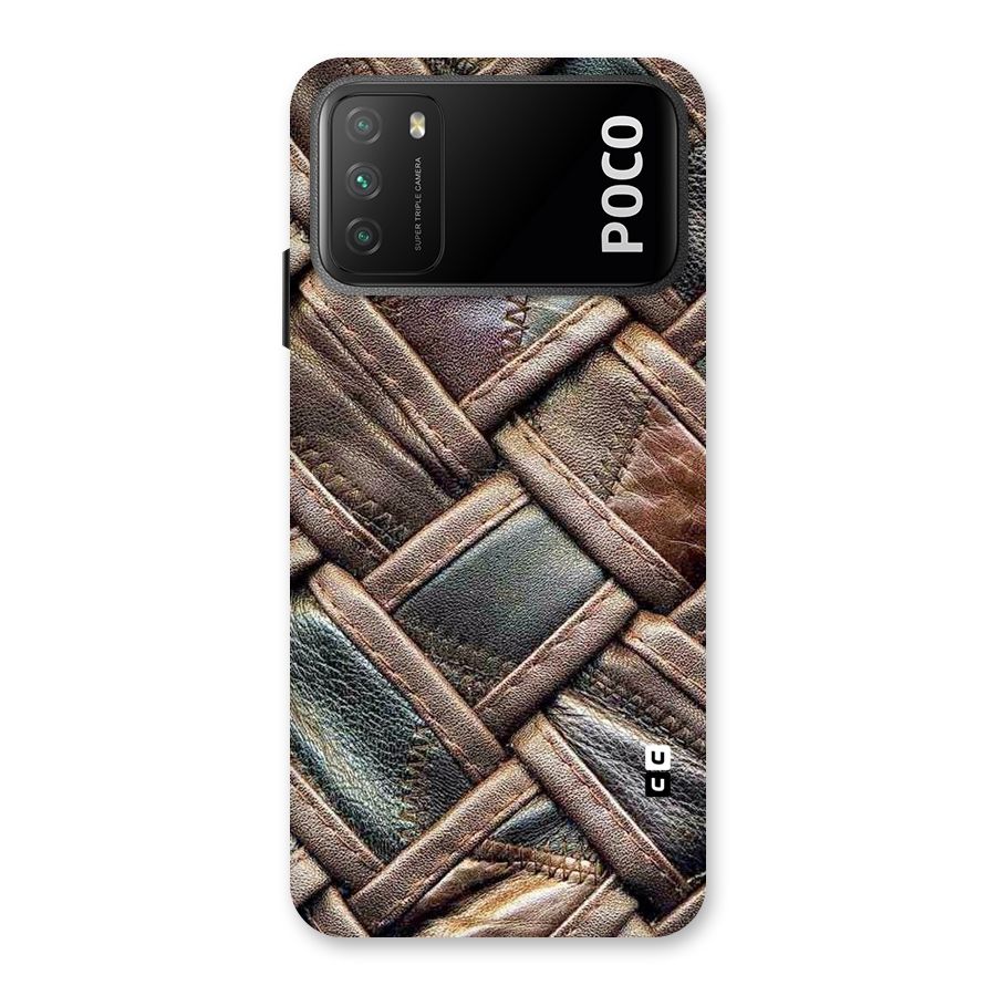 Classic Leather Belt Design Back Case for Poco M3