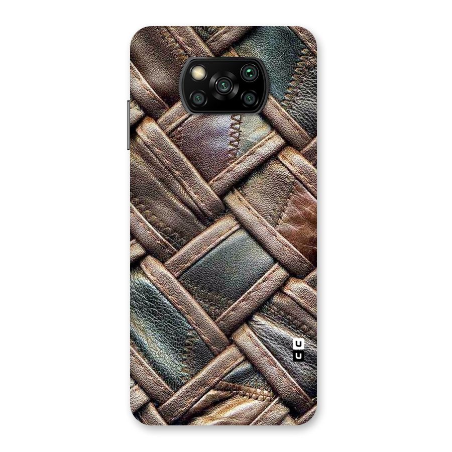 Classic Leather Belt Design Back Case for Poco X3