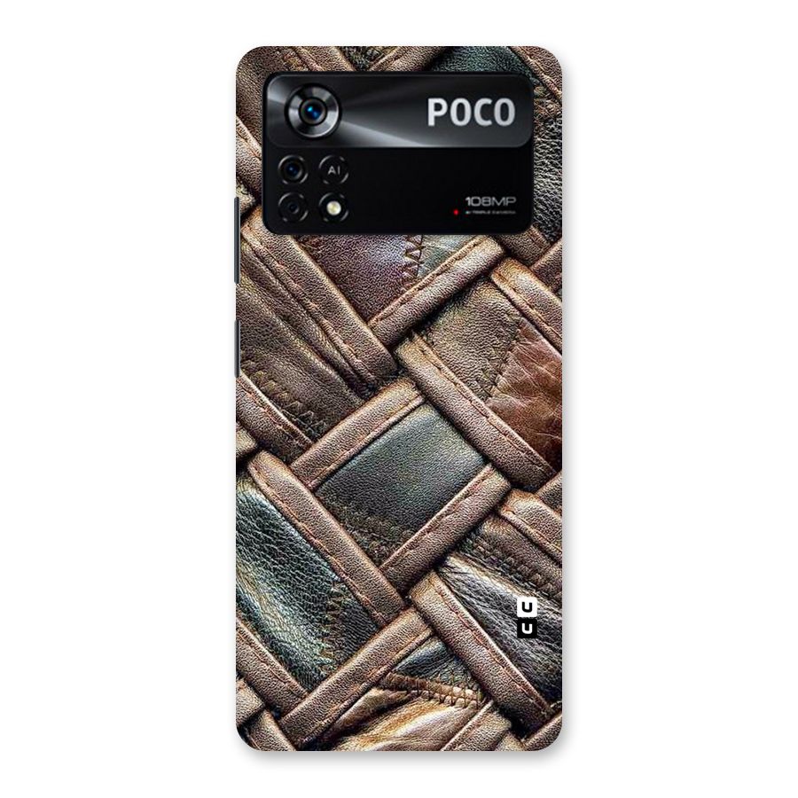 Classic Leather Belt Design Back Case for Poco X4 Pro 5G