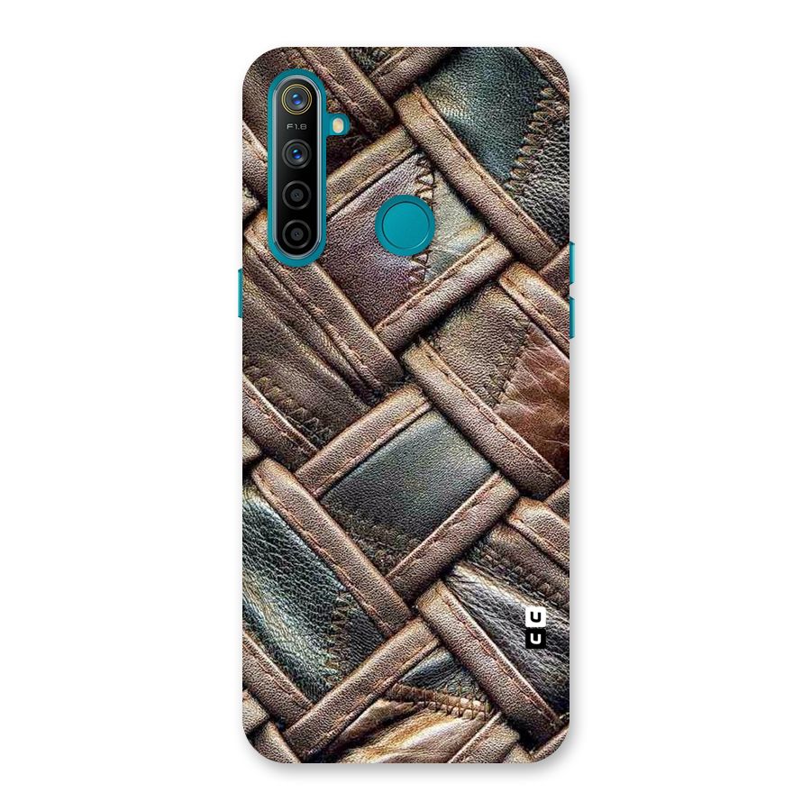 Classic Leather Belt Design Back Case for Realme 5i