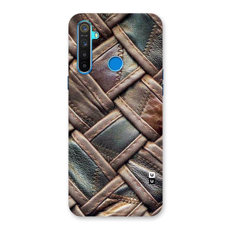 Classic Leather Belt Design Back Case for Realme 5s