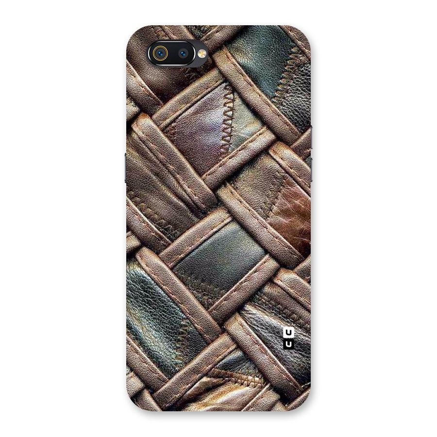 Classic Leather Belt Design Back Case for Realme C2