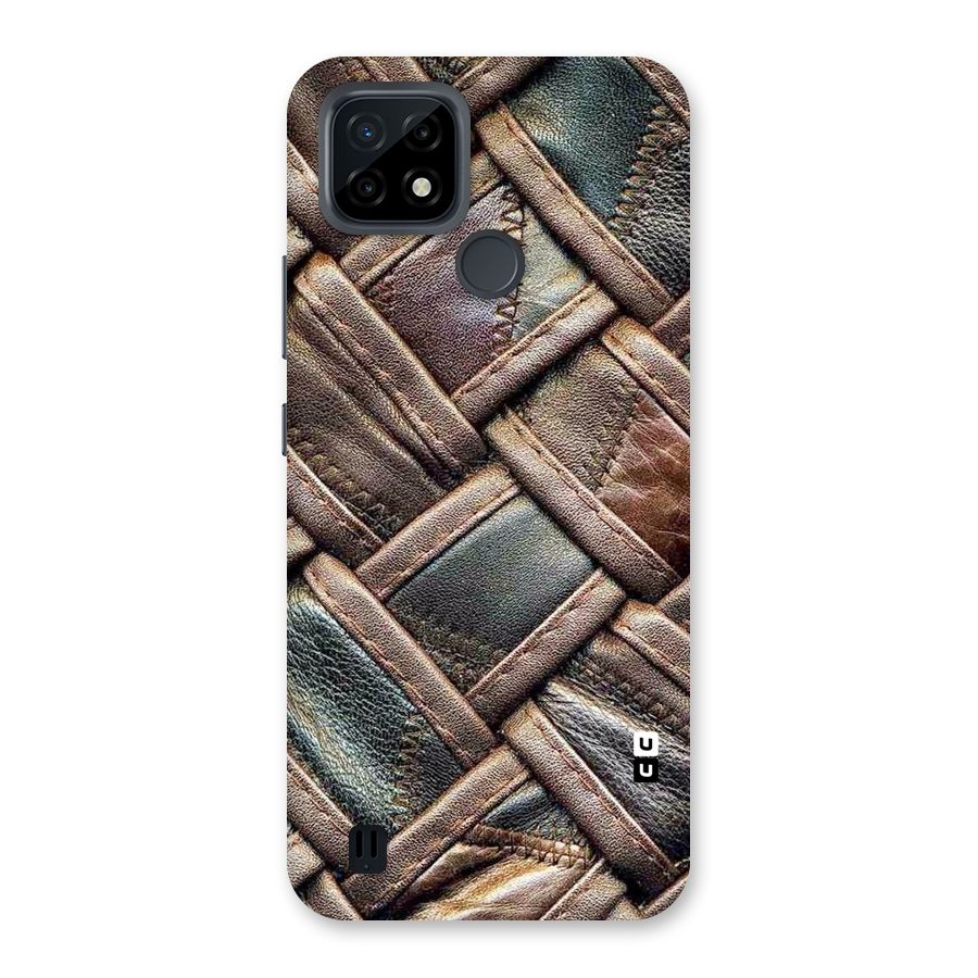 Classic Leather Belt Design Back Case for Realme C21