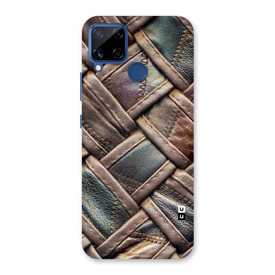 Classic Leather Belt Design Back Case for Realme Narzo 30A