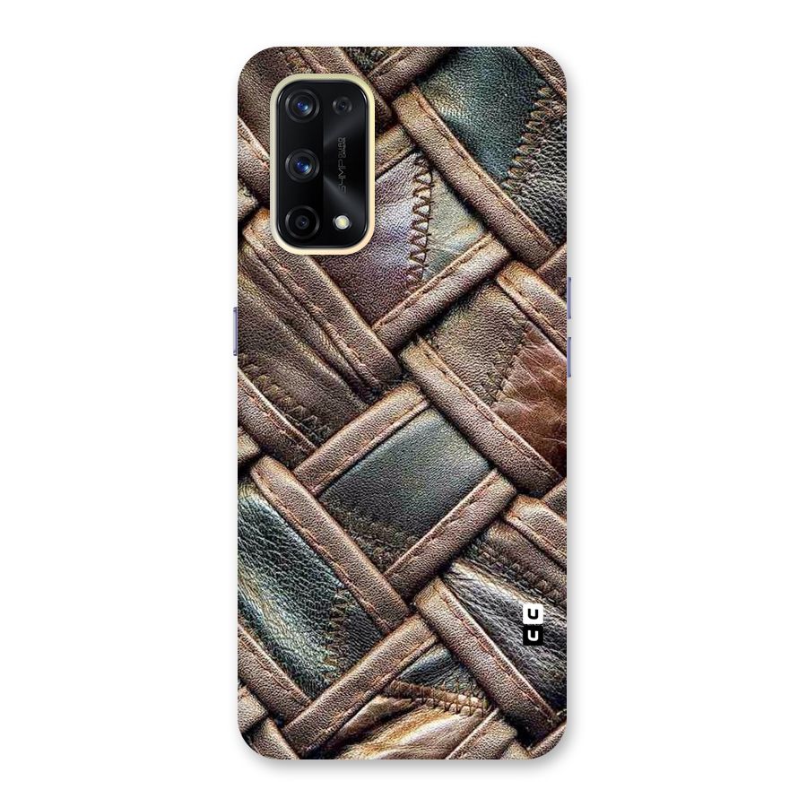 Classic Leather Belt Design Glass Back Case for Realme X7 Pro
