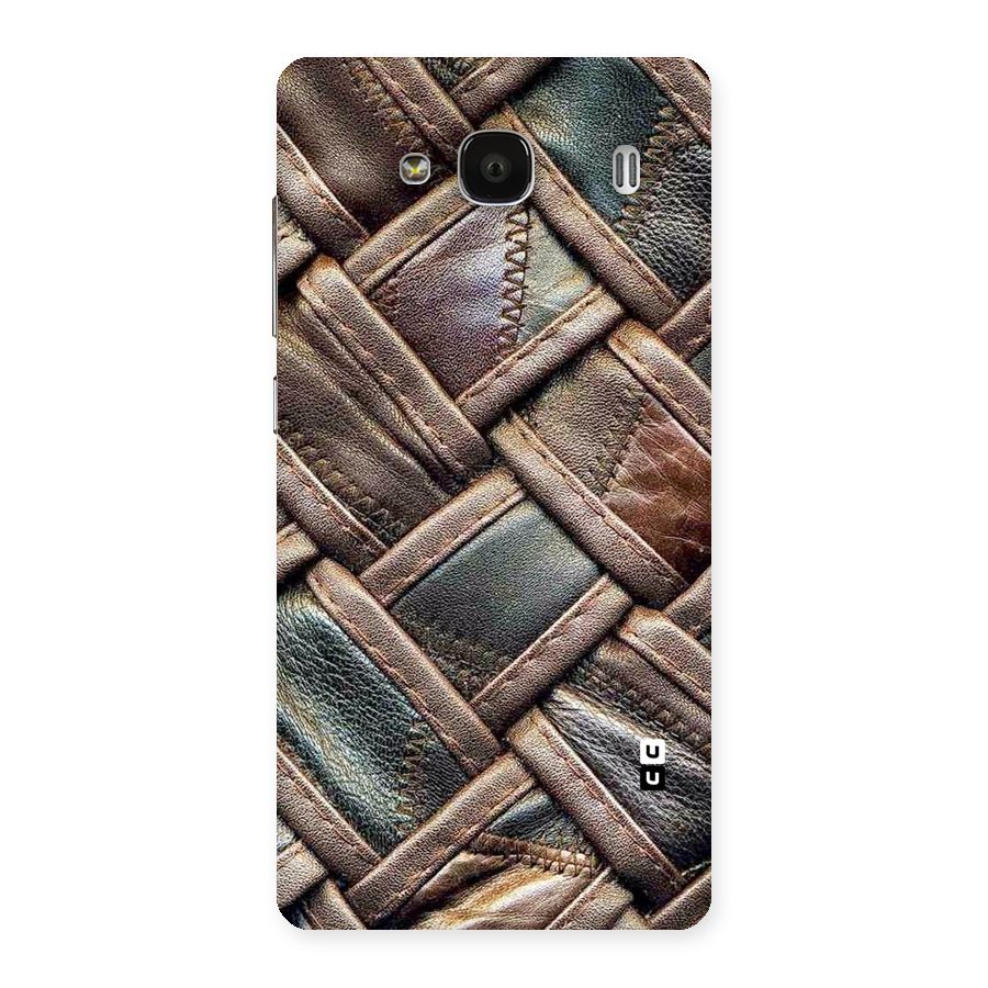 Classic Leather Belt Design Back Case for Redmi 2 Prime