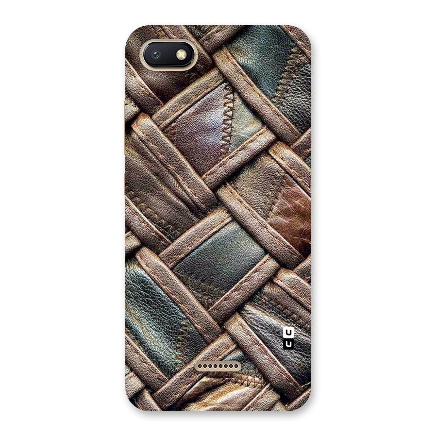 Classic Leather Belt Design Back Case for Redmi 6A
