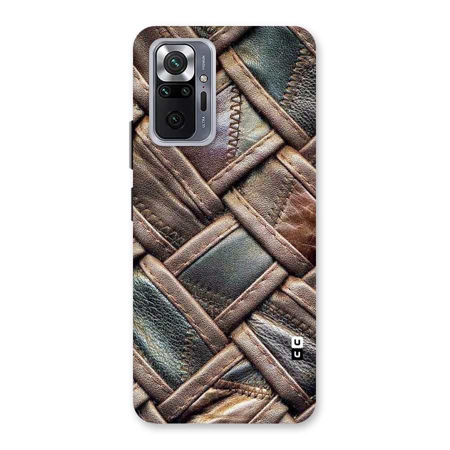 Classic Leather Belt Design Back Case for Redmi Note 10 Pro