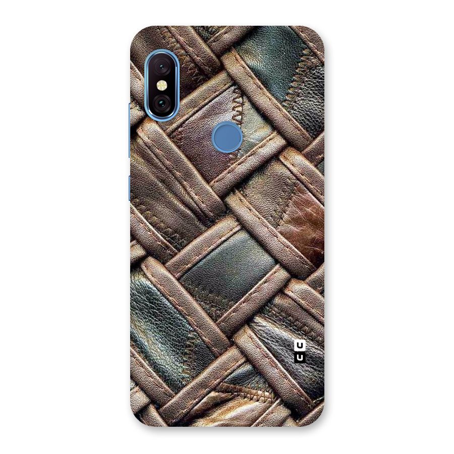 Classic Leather Belt Design Back Case for Redmi Note 6 Pro