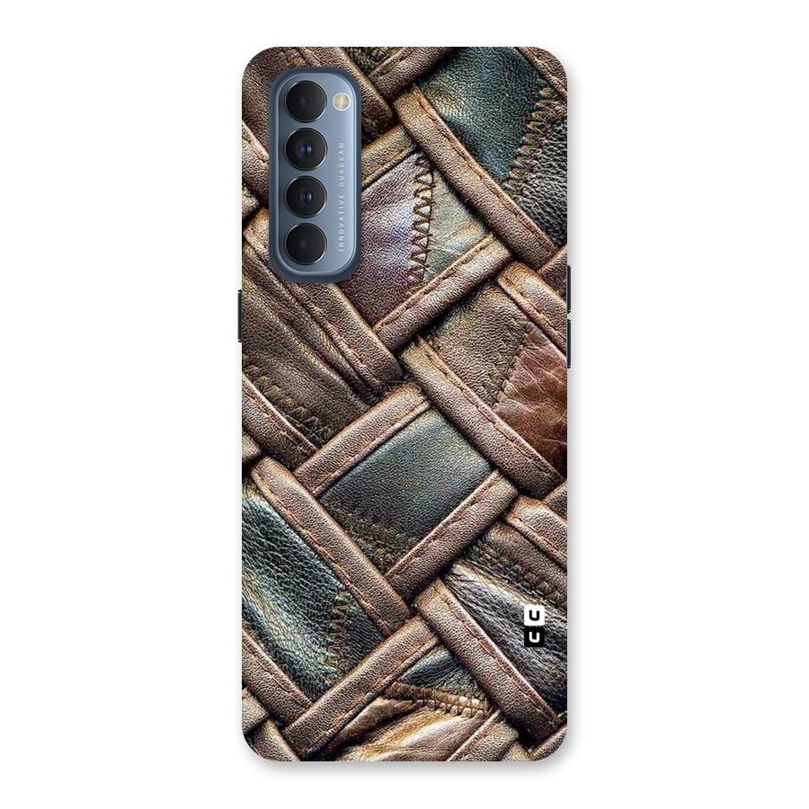 Classic Leather Belt Design Back Case for Reno4 Pro