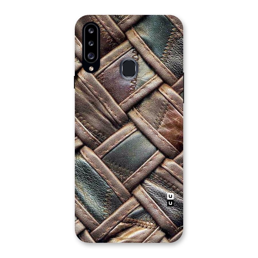 Classic Leather Belt Design Back Case for Samsung Galaxy A20s