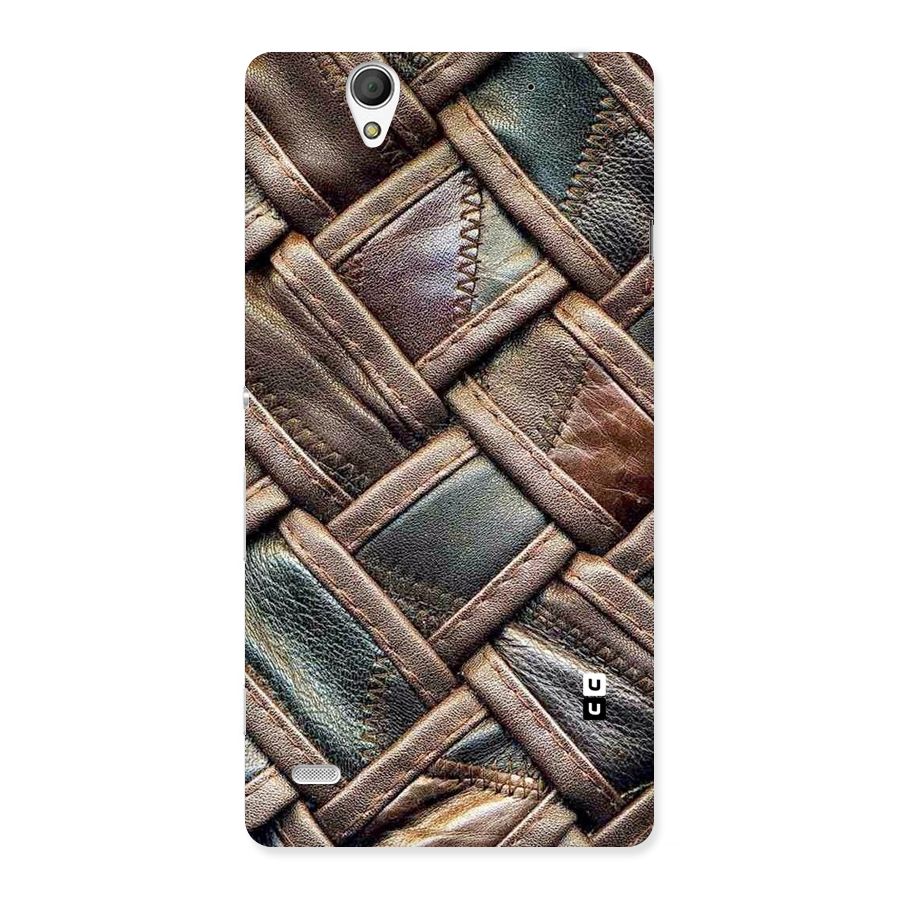Classic Leather Belt Design Back Case for Sony Xperia C4