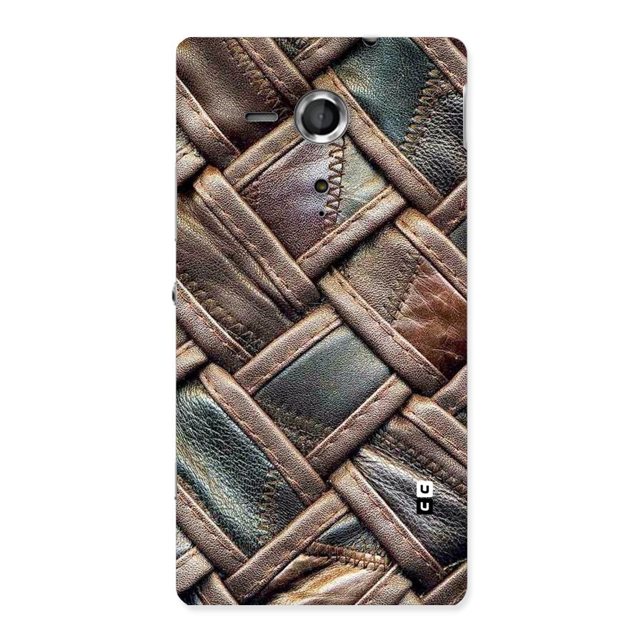 Classic Leather Belt Design Back Case for Sony Xperia SP