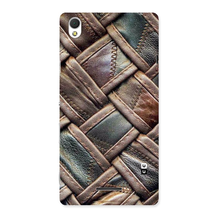 Classic Leather Belt Design Back Case for Sony Xperia T3