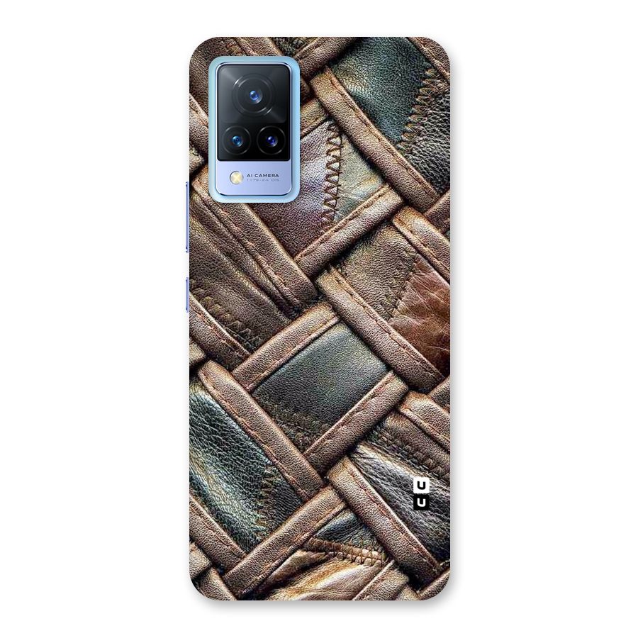 Classic Leather Belt Design Back Case for Vivo V21 5G