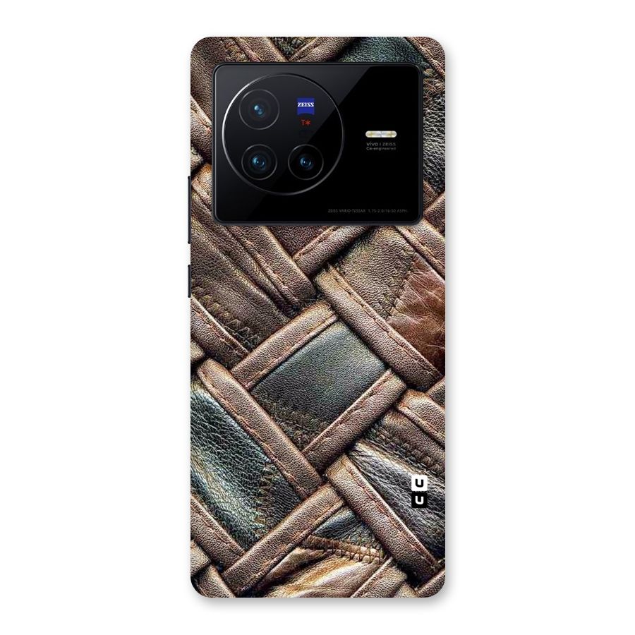 Classic Leather Belt Design Back Case for Vivo X80