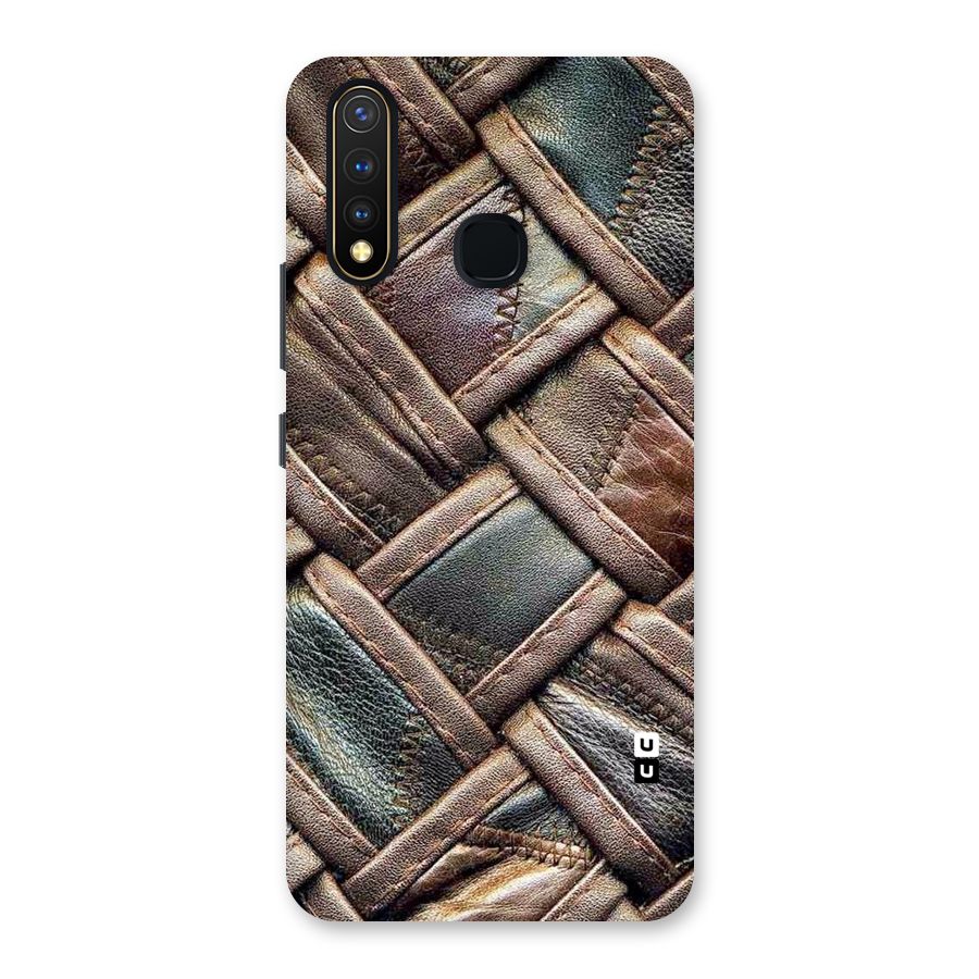 Classic Leather Belt Design Back Case for Vivo Y19