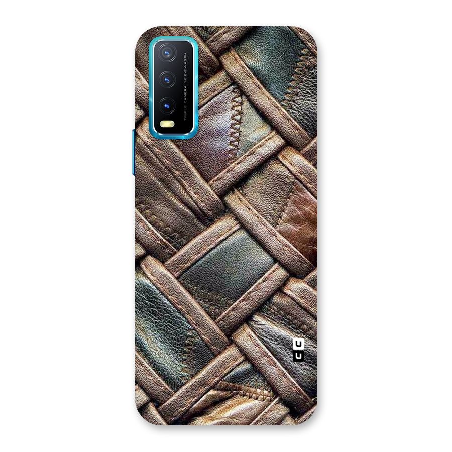 Classic Leather Belt Design Back Case for Vivo Y20G