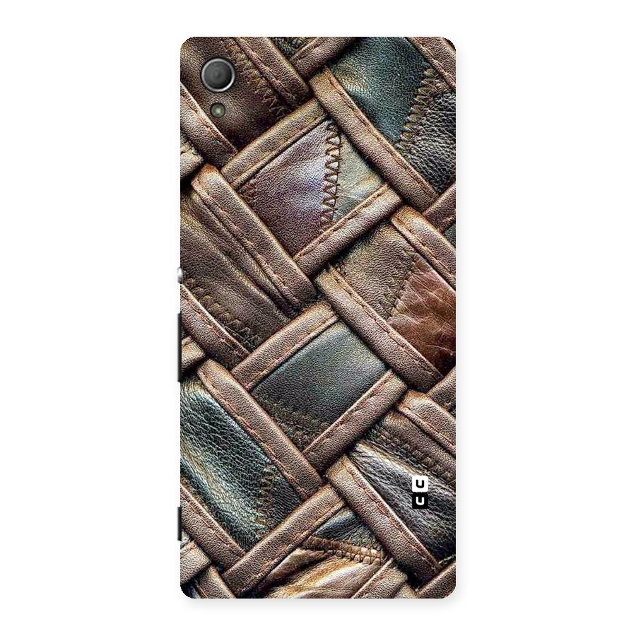 Classic Leather Belt Design Back Case for Xperia Z3 Plus