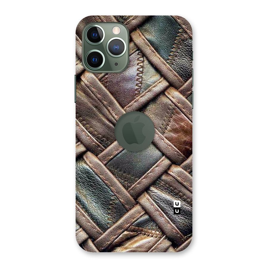Classic Leather Belt Design Back Case for iPhone 11 Pro Logo  Cut
