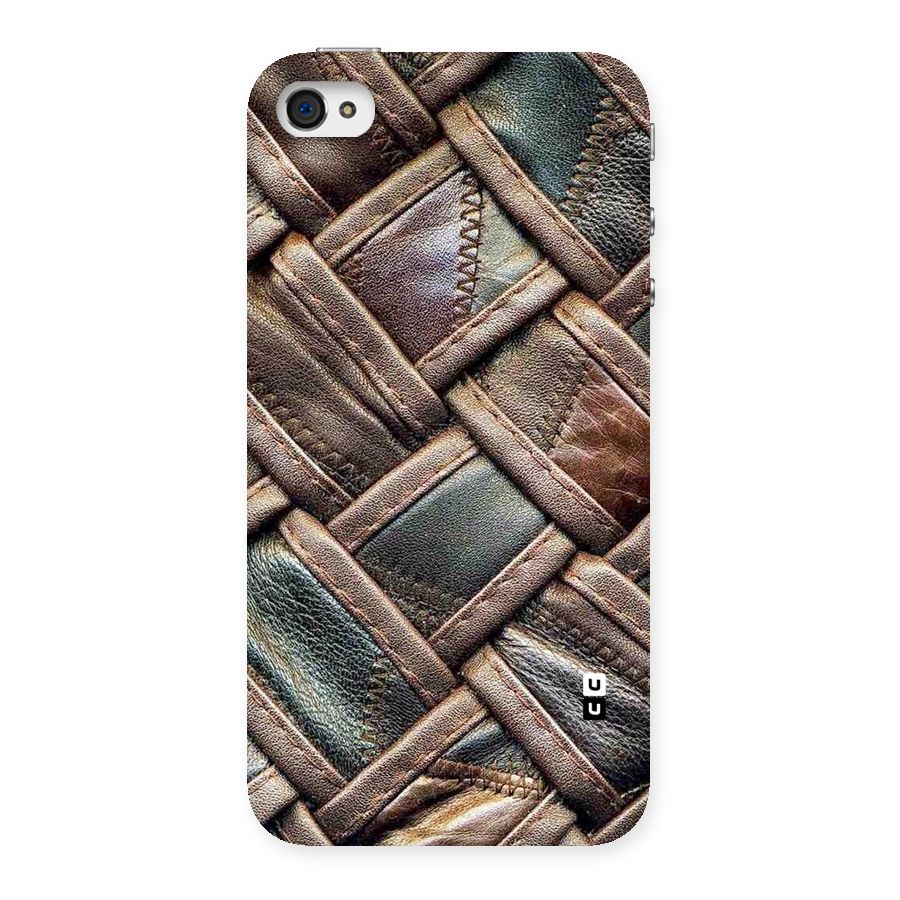 Classic Leather Belt Design Back Case for iPhone 4 4s