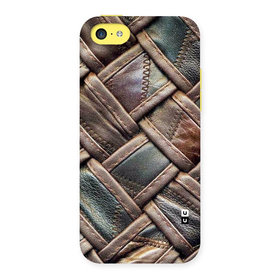 Classic Leather Belt Design Back Case for iPhone 5C
