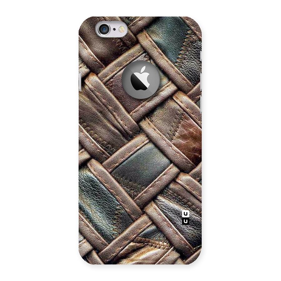 Classic Leather Belt Design Back Case for iPhone 6 Logo Cut