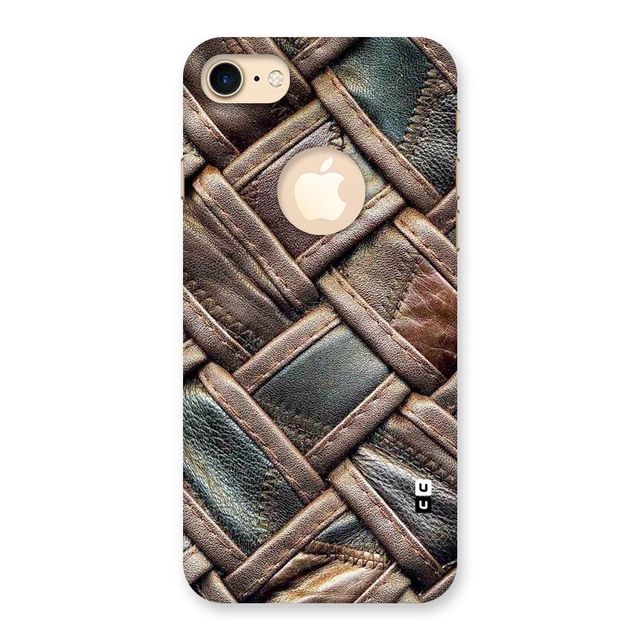 Classic Leather Belt Design Back Case for iPhone 7 Logo Cut