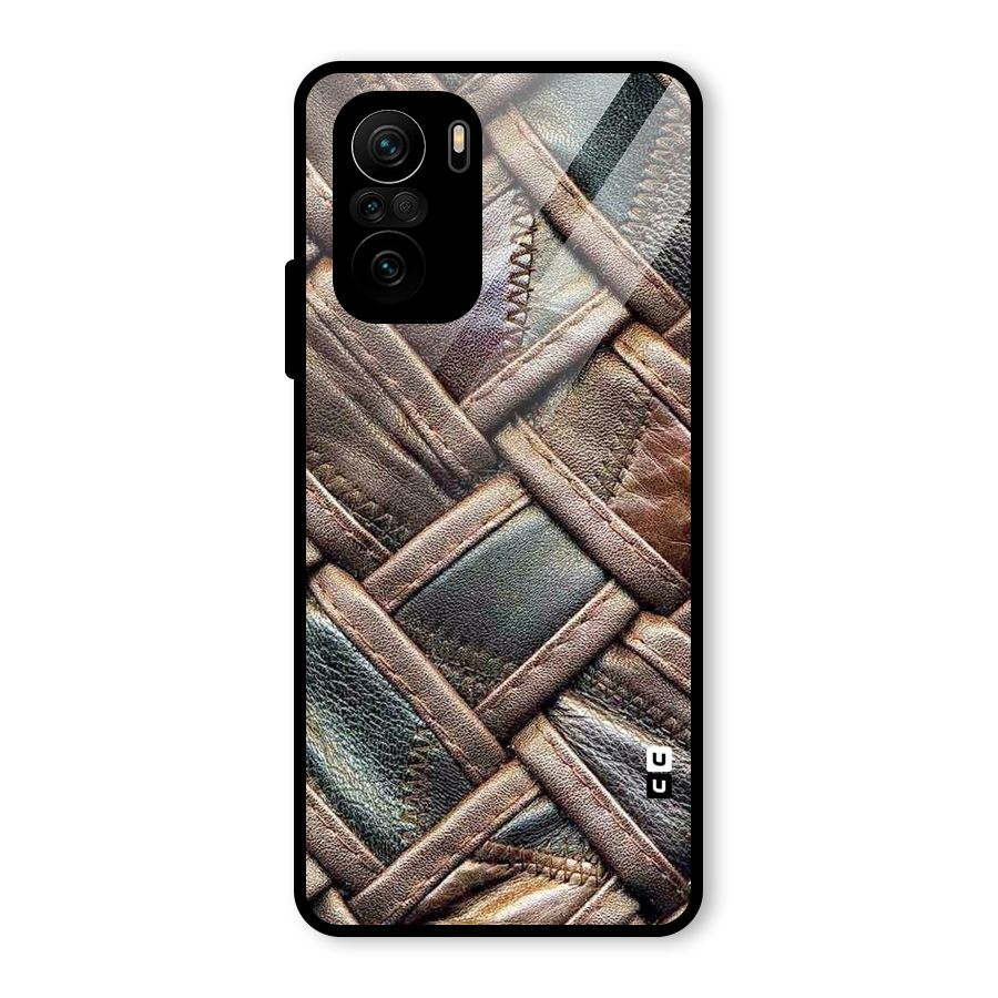 Classic Leather Belt Design Glass Back Case for Mi 11x