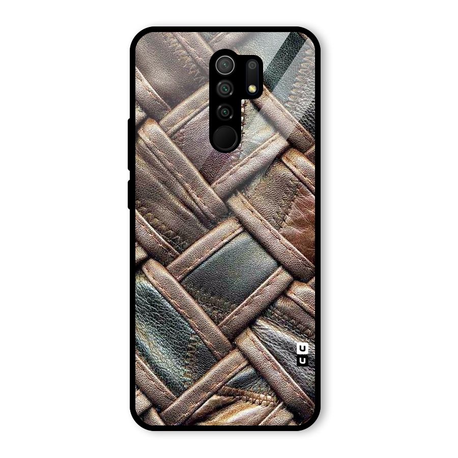 Classic Leather Belt Design Glass Back Case for Poco M2