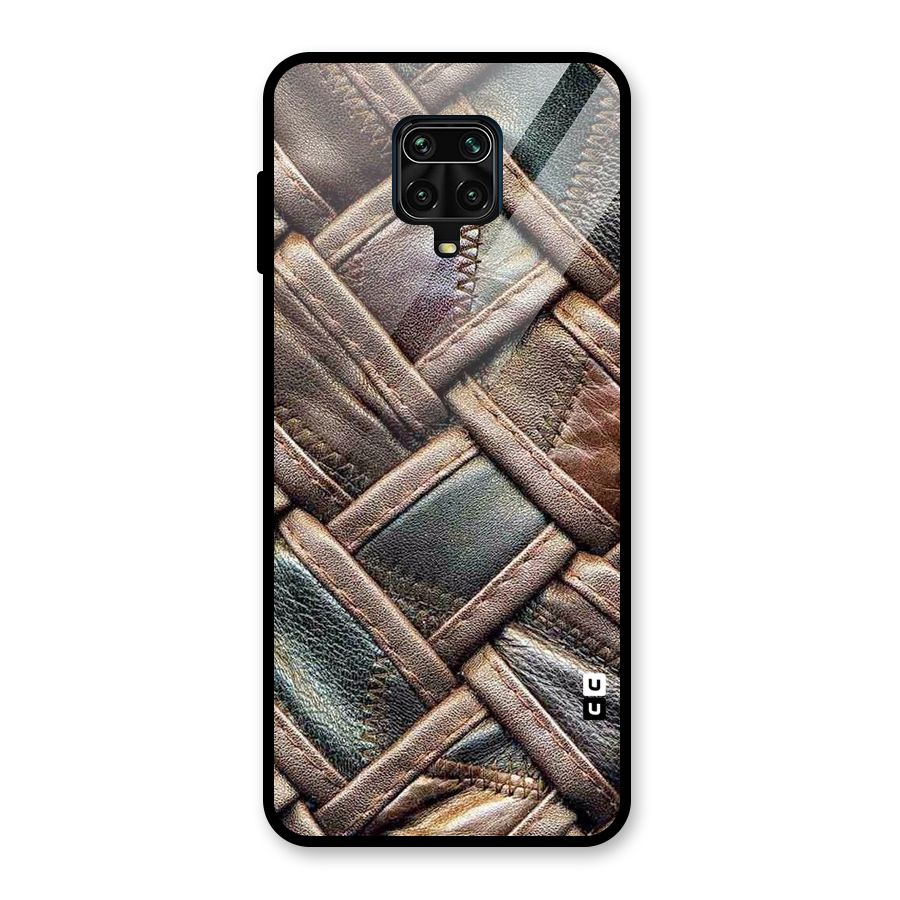Classic Leather Belt Design Glass Back Case for Poco M2 Pro