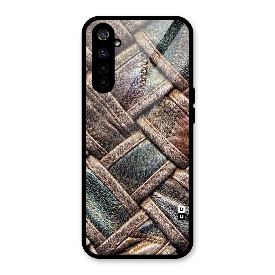 Classic Leather Belt Design Glass Back Case for Realme 6i