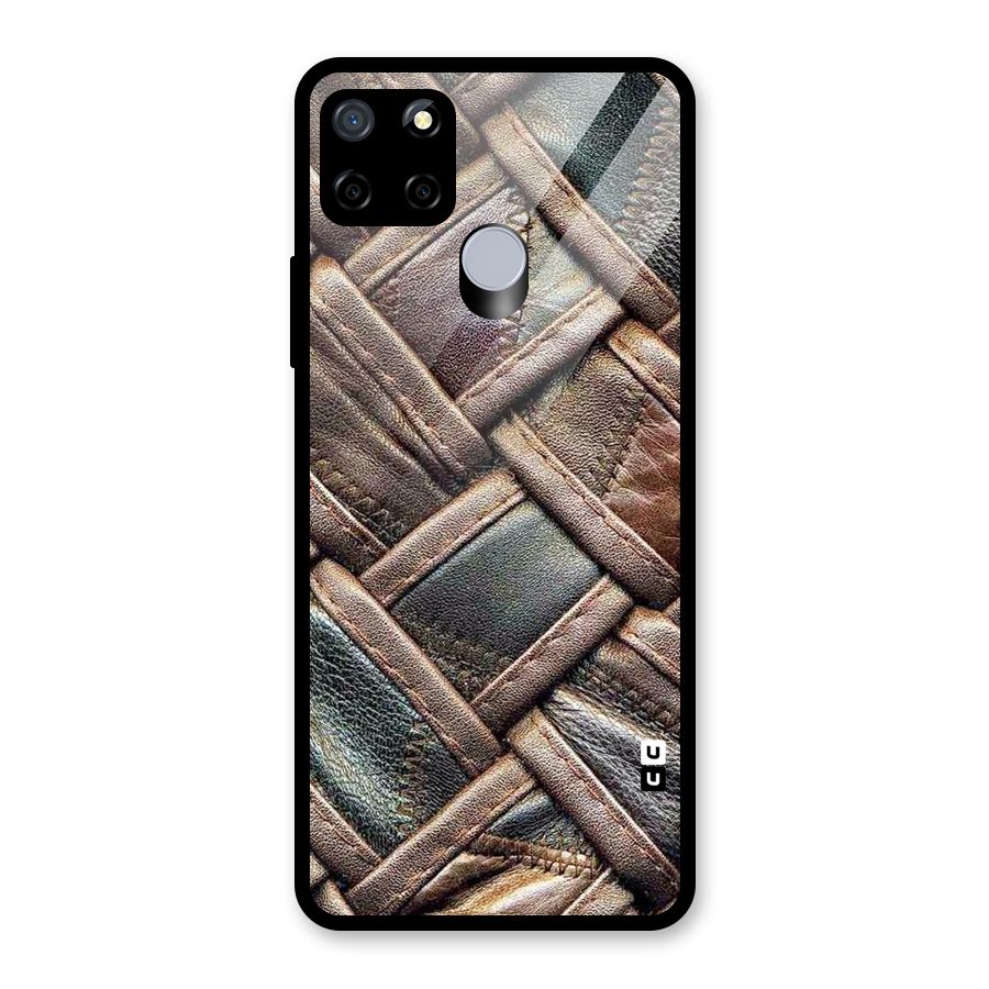 Classic Leather Belt Design Glass Back Case for Realme C12