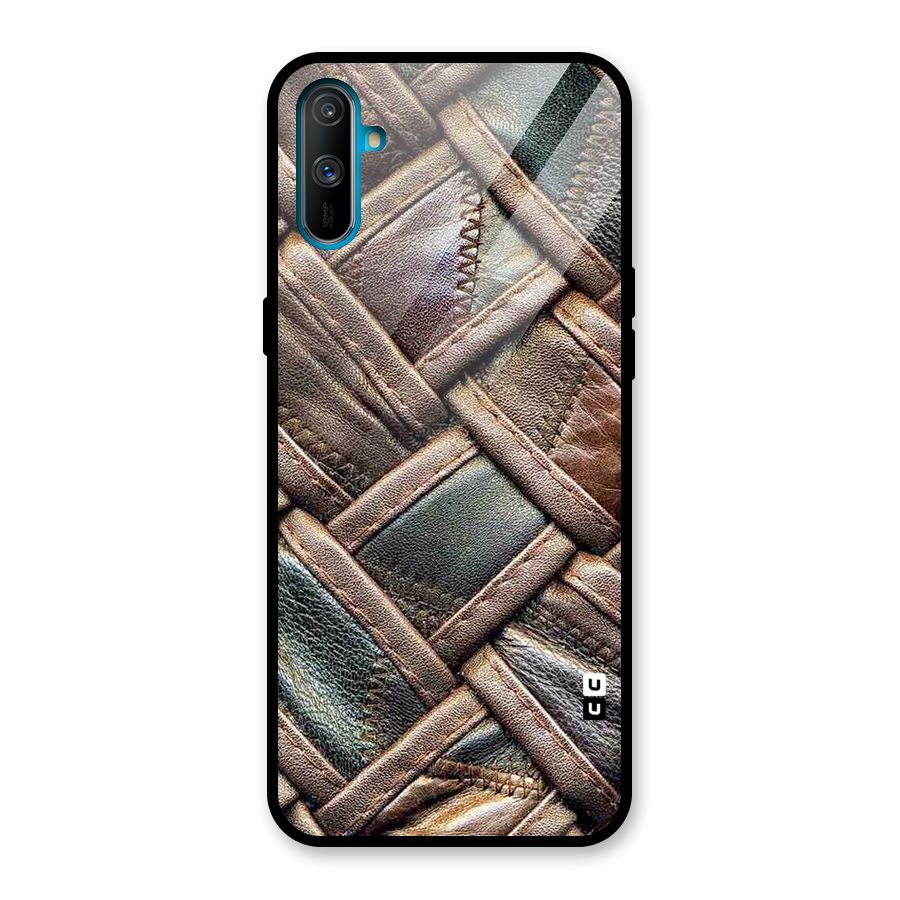 Classic Leather Belt Design Glass Back Case for Realme C3