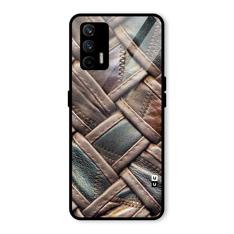 Classic Leather Belt Design Glass Back Case for Realme GT 5G