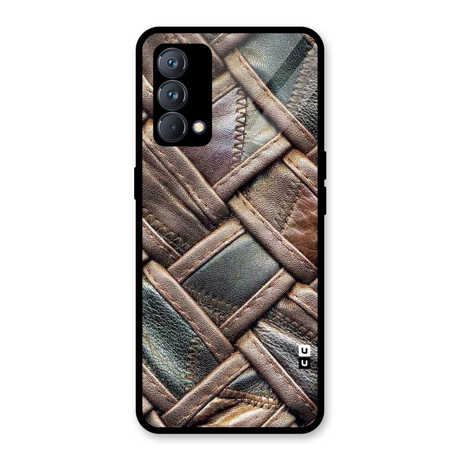 Classic Leather Belt Design Glass Back Case for Realme GT Master Edition