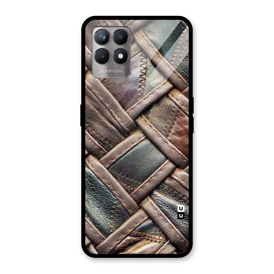 Classic Leather Belt Design Glass Back Case for Realme Narzo 50