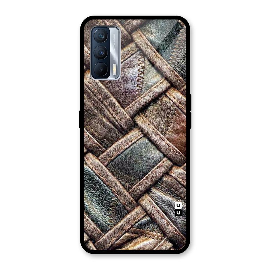 Classic Leather Belt Design Glass Back Case for Realme X7