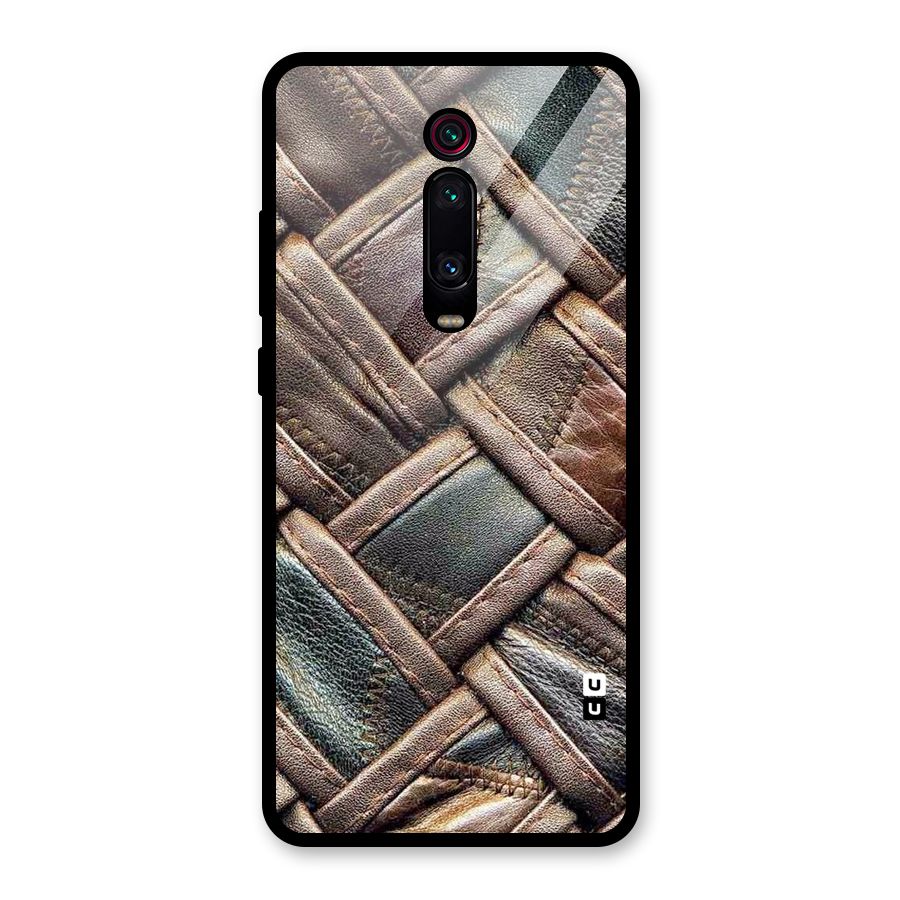 Classic Leather Belt Design Glass Back Case for Redmi K20