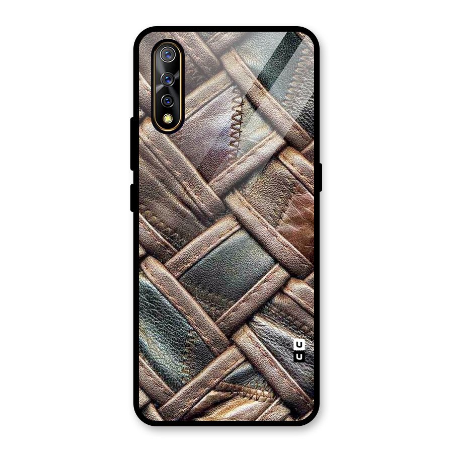 Classic Leather Belt Design Glass Back Case for Vivo S1