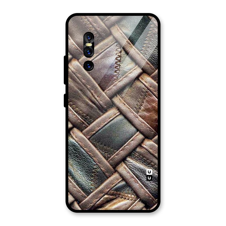 Classic Leather Belt Design Glass Back Case for Vivo V15 Pro