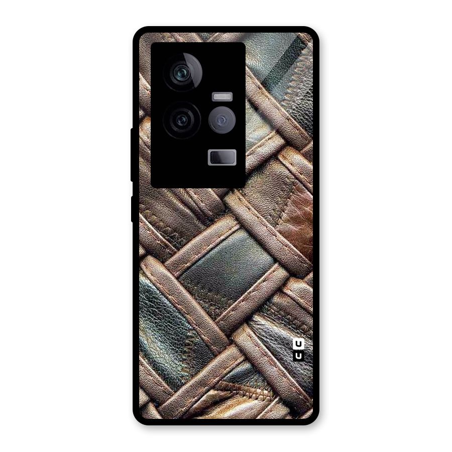 Classic Leather Belt Design Glass Back Case for Vivo iQOO 11 5G