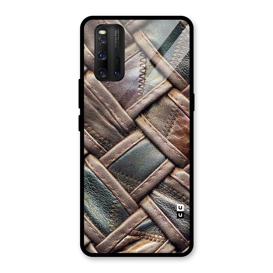 Classic Leather Belt Design Glass Back Case for Vivo iQOO 3