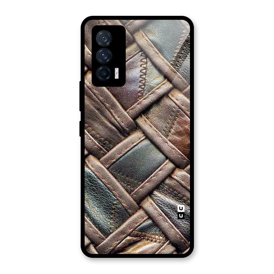 Classic Leather Belt Design Glass Back Case for Vivo iQOO 7 5G