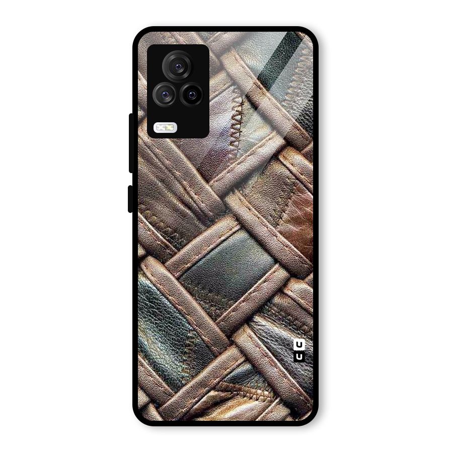 Classic Leather Belt Design Glass Back Case for Vivo iQOO 7 Legend 5G