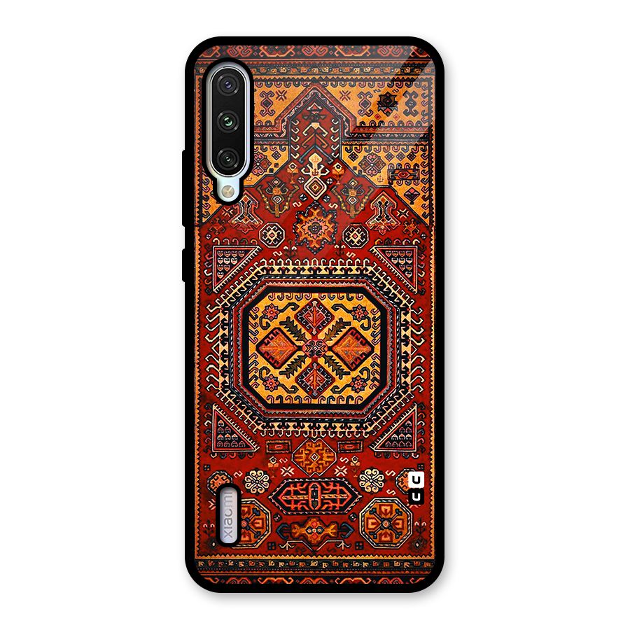 Classic Luxury Carpet Pattern Glass Back Case for Mi A3