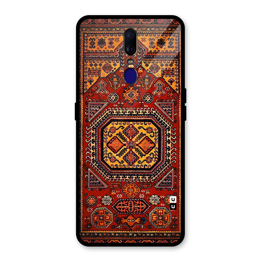 Classic Luxury Carpet Pattern Glass Back Case for Oppo F11